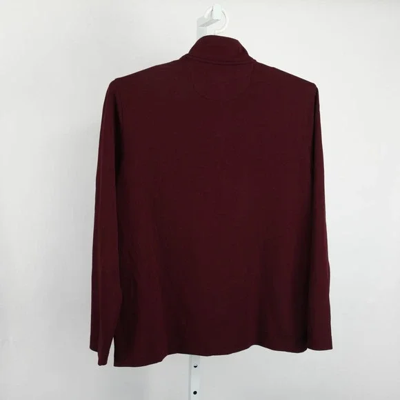 Johnston & Murphy XC4 Pullover Shirt Mens Large Maroon Quarter Zip Stretch - Picture 3 of 11